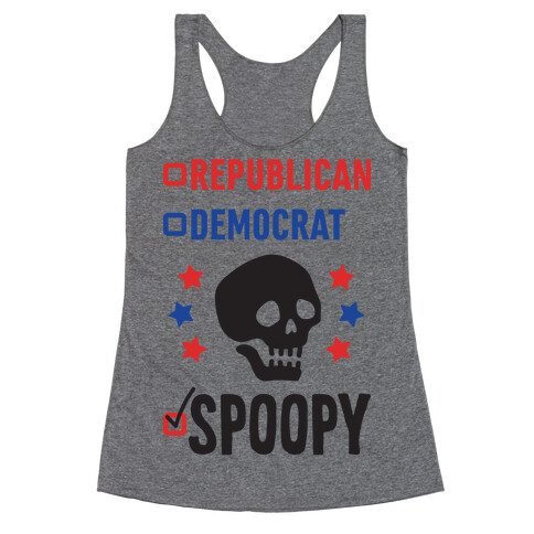 Republican Democrat SPOOPY Racerback Tank Top