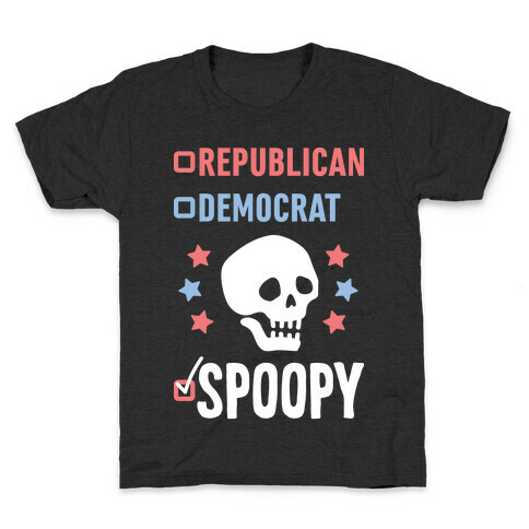 Republican Democrat SPOOPY (White) Kids T-Shirt