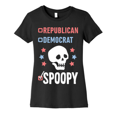 Republican Democrat SPOOPY (White) Womens T-Shirt