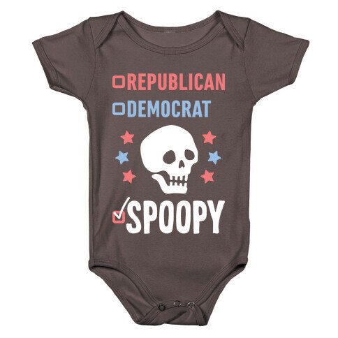 Republican Democrat SPOOPY (White) Baby One-Piece