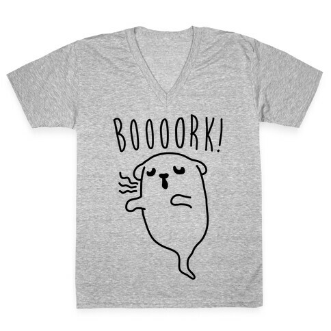 Dog Ghost V-Neck Tee Shirt