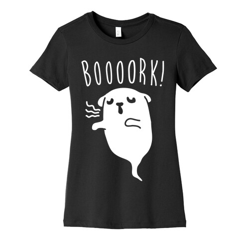 Dog Ghost White Print Womens T-Shirt