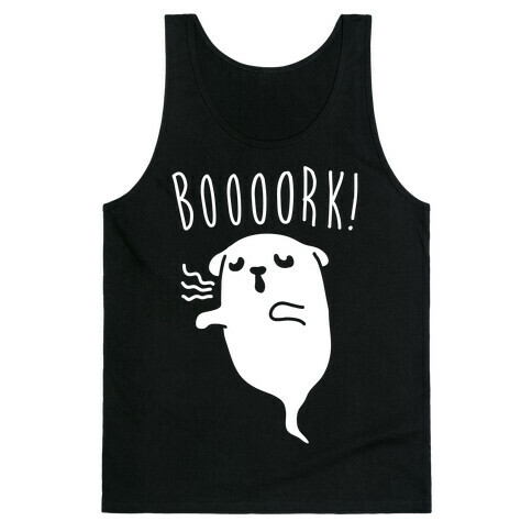 Dog Ghost White Print Tank Top