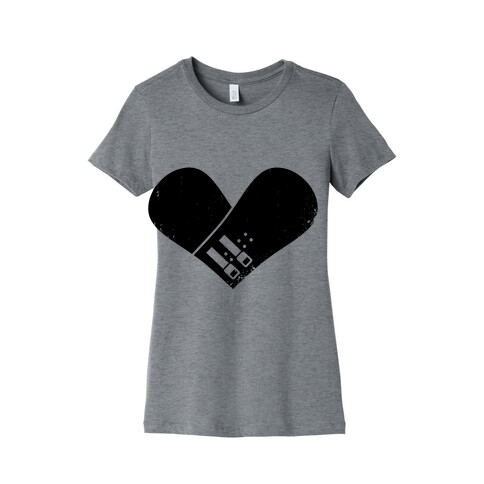 Snowboard Heart Womens T-Shirt
