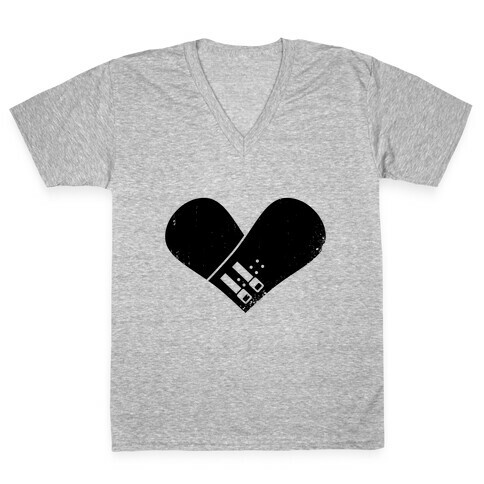 Snowboard Heart V-Neck Tee Shirt