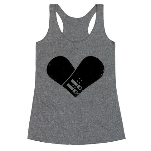 Snowboard Heart Racerback Tank Top