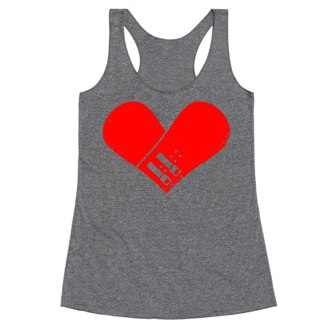 Snowboard Heart (Red) Racerback Tank Top