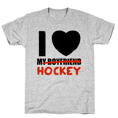 I Love Hockey More Than My Boyfriend T-Shirt