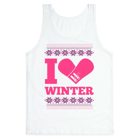 I Love Winter (Snowboard Heart) Tank Top