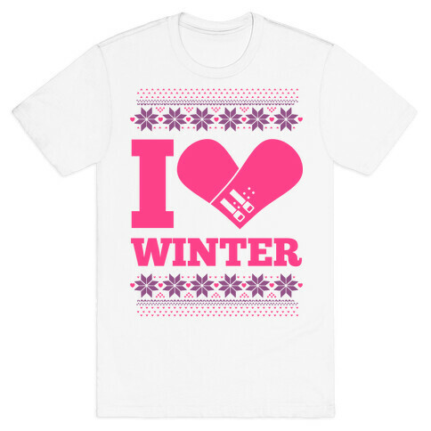 I Love Winter (Snowboard Heart) T-Shirt