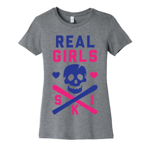 Real Girls Ski Womens T-Shirt