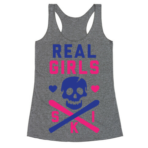 Real Girls Ski Racerback Tank Top