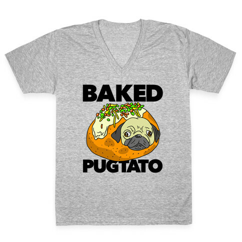Baked Pugtato V-Neck Tee Shirt