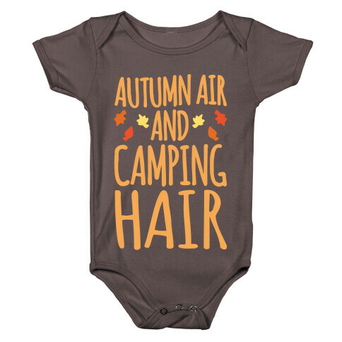 Autumn Air And Camping Hair White Print Baby One-Piece