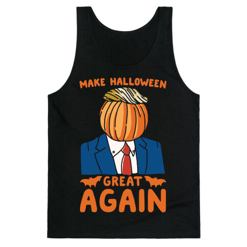 Make Halloween Great Again Parody White Print Tank Top