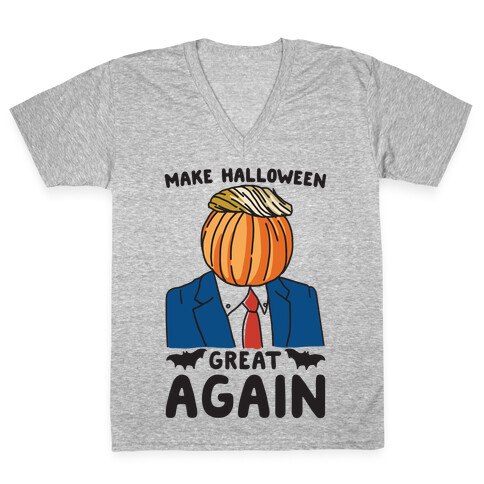 Make Halloween Great Again Parody V-Neck Tee Shirt