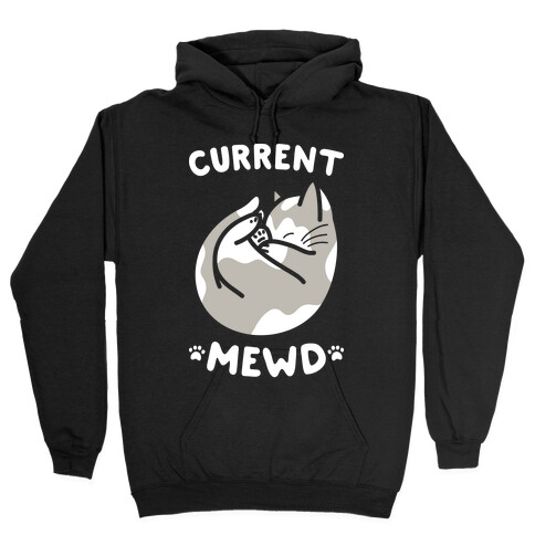 Current Mewd: Catnap (White) Hooded Sweatshirt