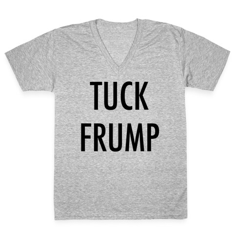 Tuck Frump Blk V-Neck Tee Shirt