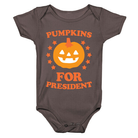 Pumpkins For President (White) Baby One-Piece