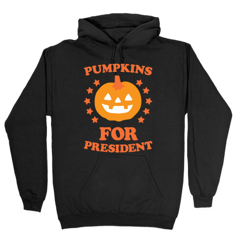 Pumpkins For President (White) Hooded Sweatshirt