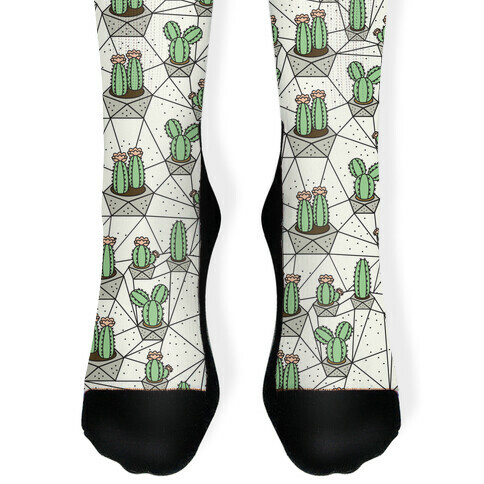 Geometric Cactus Sock