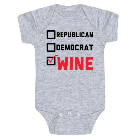 Republican Democrat Wine Baby One-Piece