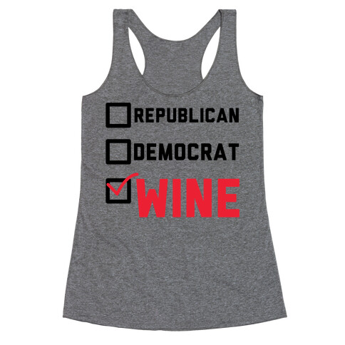 Republican Democrat Wine Racerback Tank Top