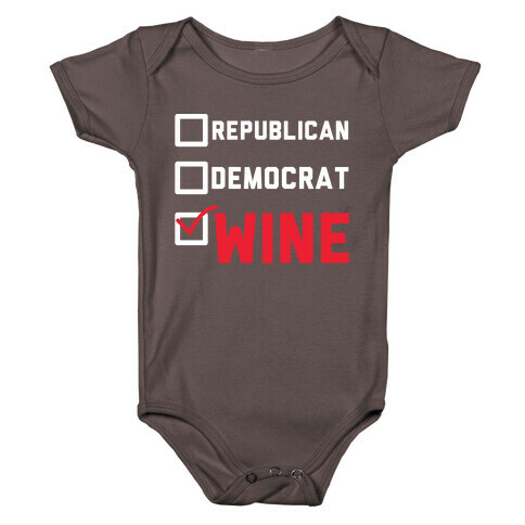 Republican Democrat Wine wht Baby One-Piece