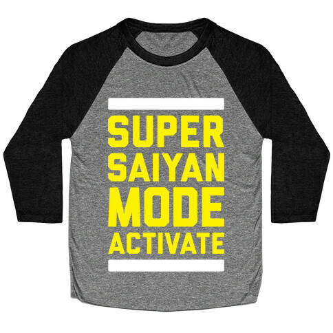 Super Saiyan Mode Activate Baseball Tee