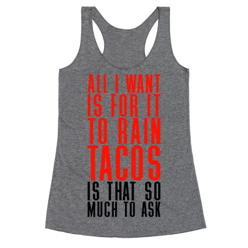 Rain Tacos Racerback Tank Top