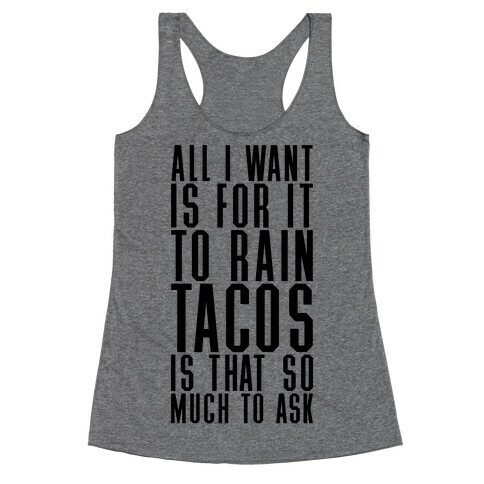 Rain Tacos Racerback Tank Top