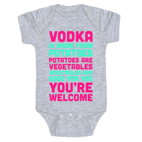 Vodka, Made From Potatoes Baby One-Piece