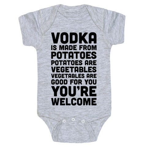 Vodka, Made From Potatoes Baby One-Piece