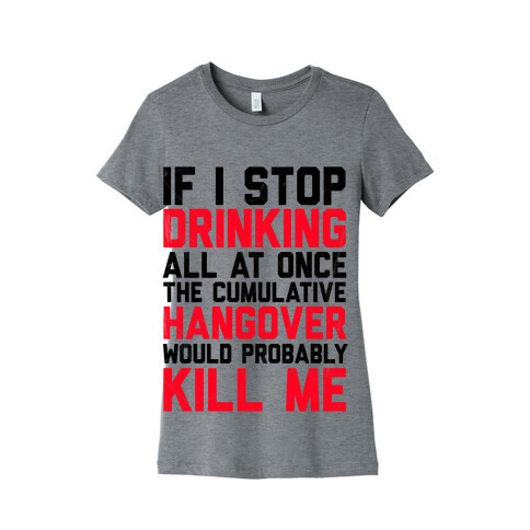 If I Stop Drinking Womens T-Shirt