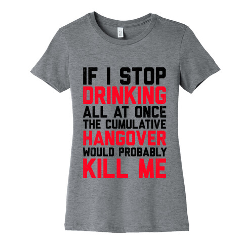 If I Stop Drinking Womens T-Shirt