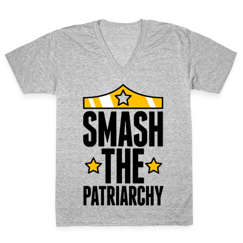 Smash The Patriarchy V-Neck Tee Shirt