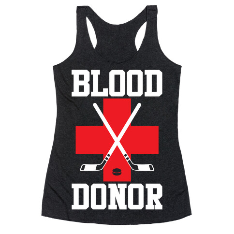 Blood Donor Hockey Racerback Tank Top