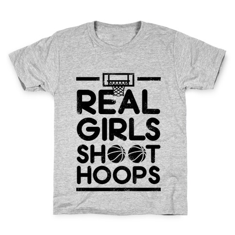 Real Girls Shoot Hoops (Vintage) Kids T-Shirt