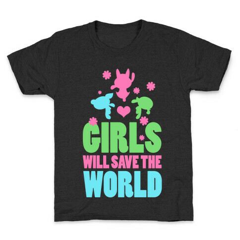 Girls Will Save the World Kids T-Shirt