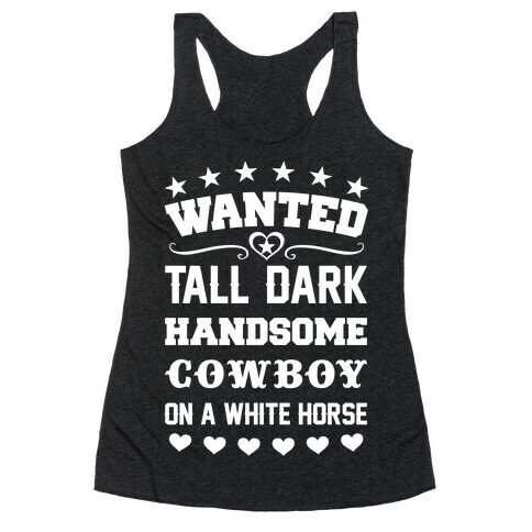 Cowboy Wanted Racerback Tank Top