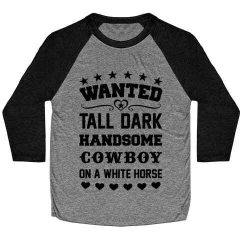 Cowboy Wanted Baseball Tee