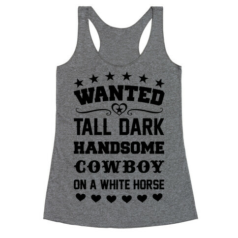 Cowboy Wanted Racerback Tank Top