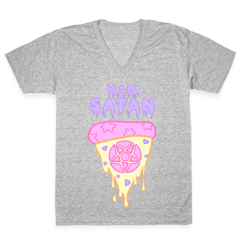 Hail Pizza V-Neck Tee Shirt