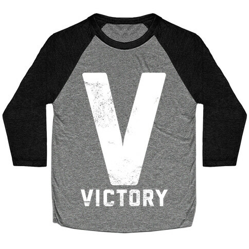 V For Victory Baseball Tee