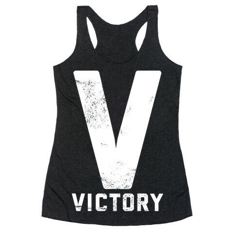 V For Victory Racerback Tank Top
