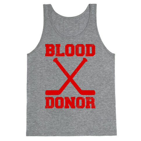 Blood Donor (Hockey) Tank Top