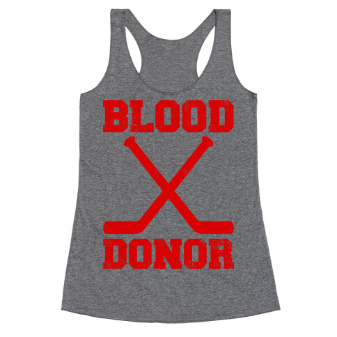 Blood Donor (Hockey) Racerback Tank Top