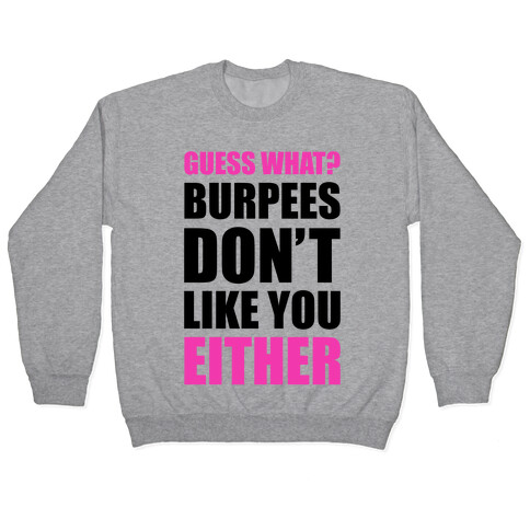 Burpees Don't Like You Either Pullover