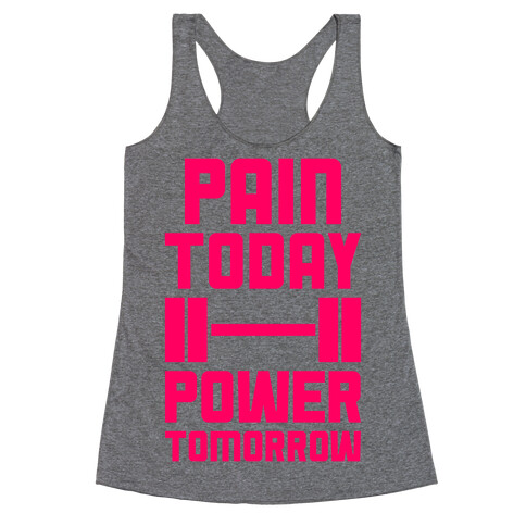 Pain Today, Power Tomorrow Racerback Tank Top