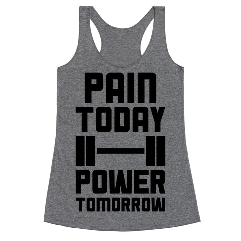 Pain Today, Power Tomorrow Racerback Tank Top